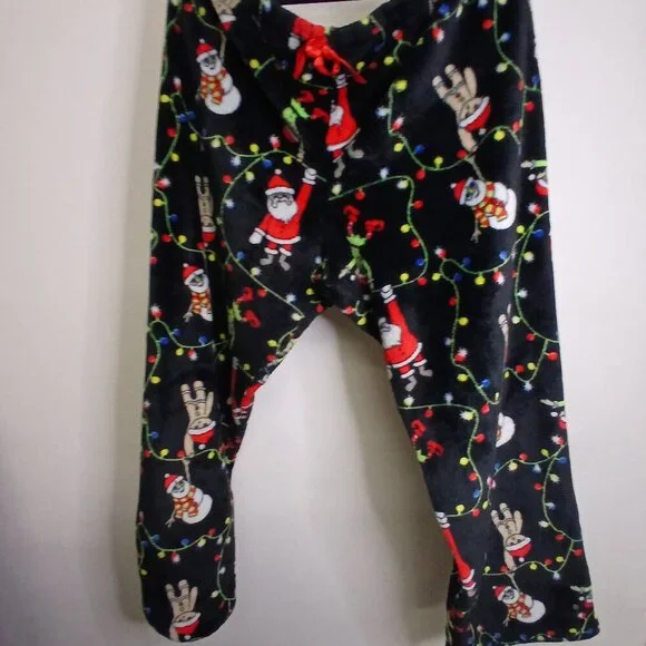 UGC Weekending Black Christmas light lounge pants size 3x - Picture 5 of 8
